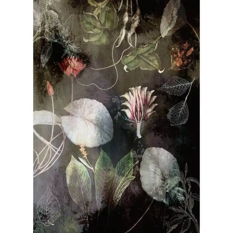 Voordeelprijs Komar Ink Night Flowers INX4-044 Behang