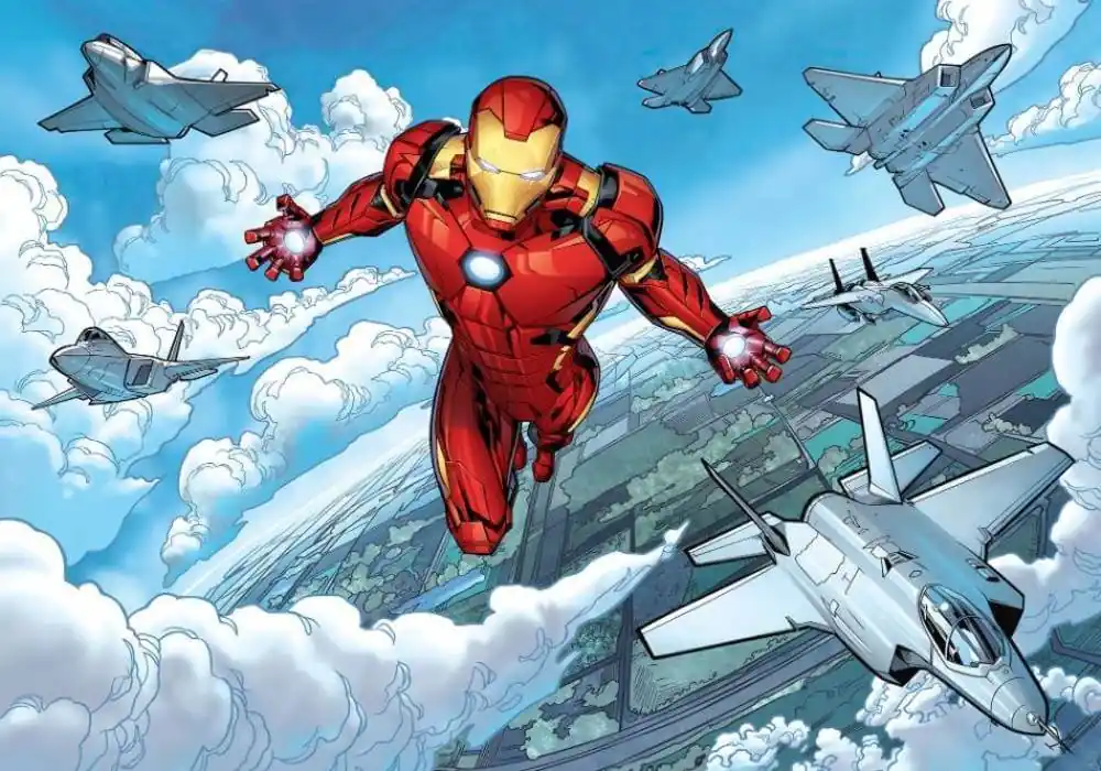 Snelle Levering Komar Into Adventure Iron Man Flight IADX8-062 Behang