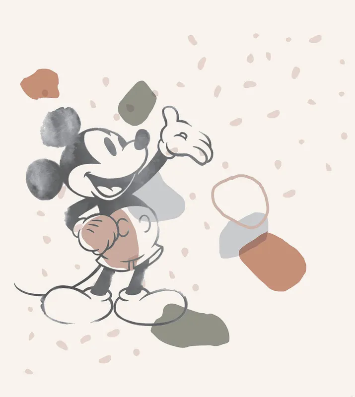 Nu Kopen Komar Into Adventure Mickey Mouse Organic Shapes IADX5-045 Behang