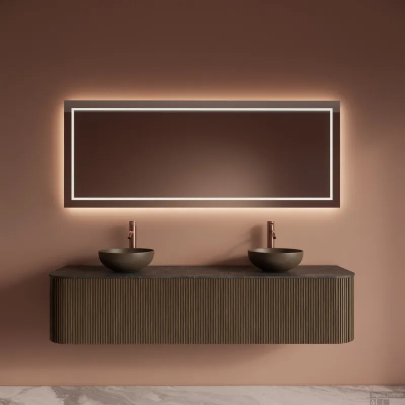Badkamermeubelset Gliss Design Alluro 180 cm Ash Grey Express Levering