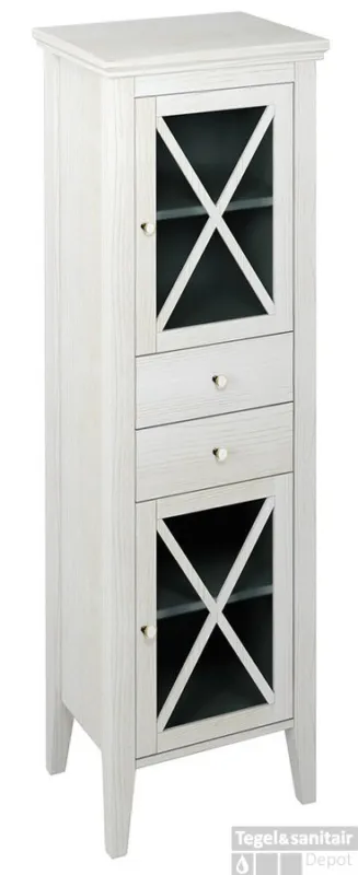 Hoge Badkamerkast Sapho Cross 49x170x39 cm Wit Hout Rechts Bestel Nu