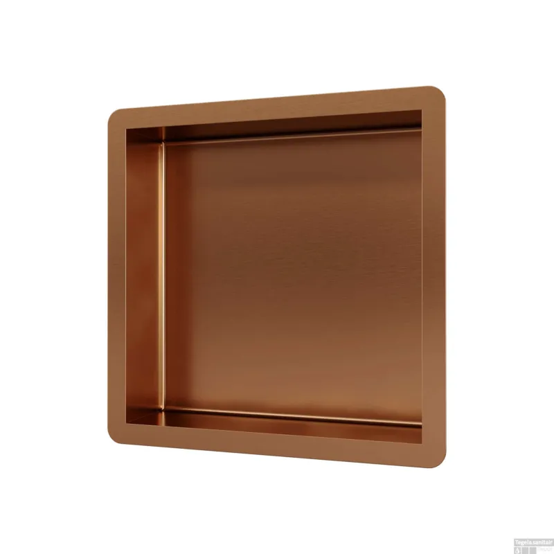 Inbouwnis Brauer Box Met Flens 30x30cm Roestvrijstaal Koper Weekendaanbieding