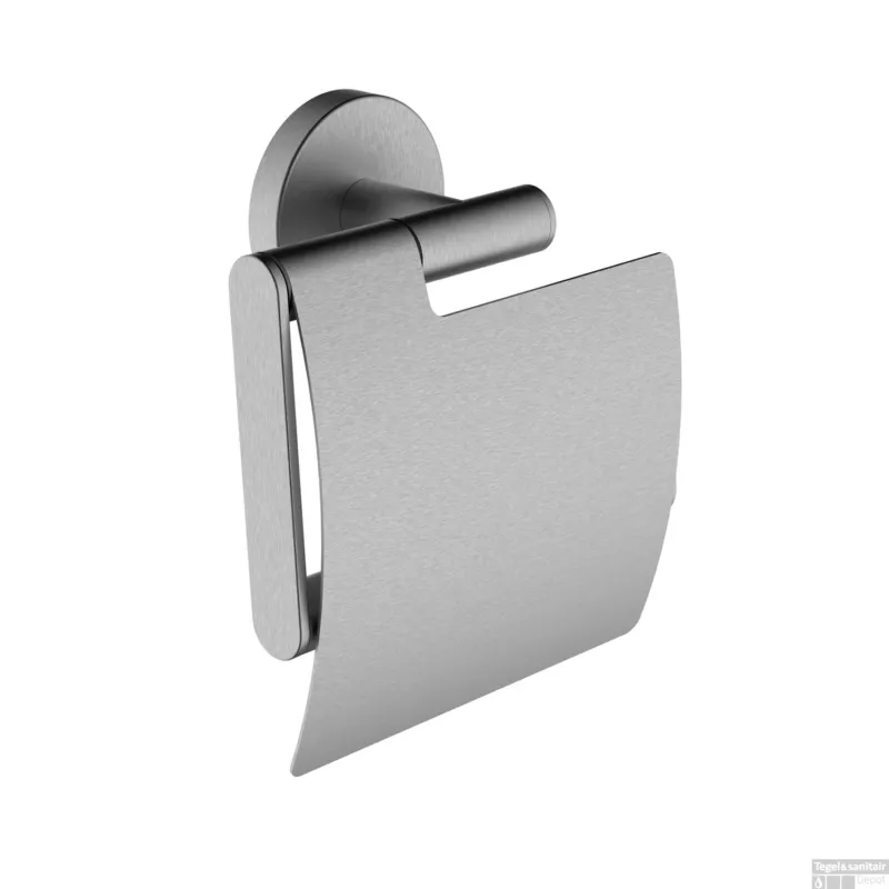 Aanbieding Toiletrolhouder Wiesbaden Alonzo Met Klep Geborsteld RVS