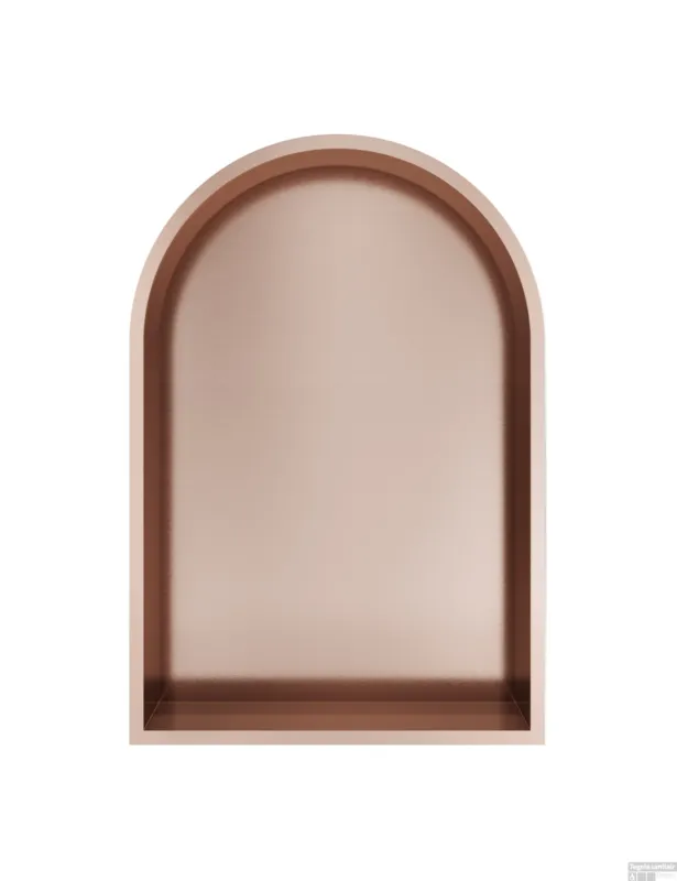 Exclusieve Aanbieding Hotbath &MORE Inbouwnis Toogmodel 30x45x10cm Geborsteld Koper PVD