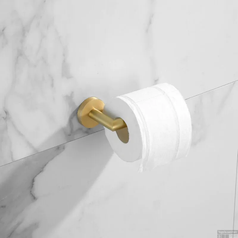Actieprijs Toiletrolhouder BWS Brass Geborsteld Mat Goud