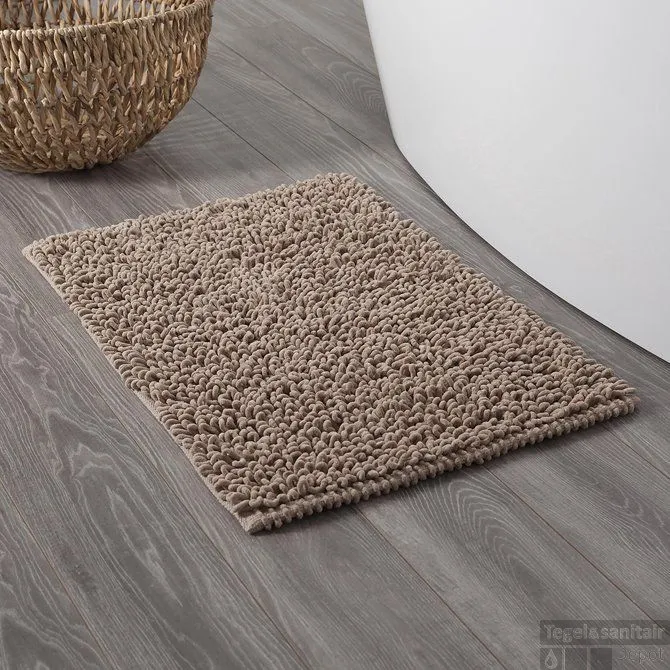 Badmat Sealskin Twist 60x90 cm Microfibre Zand Favoriet