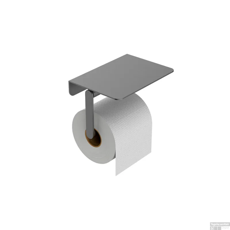 Gecertificeerd Toiletrolhouder Wiesbaden Alonzo Met Planchet Gunmetal