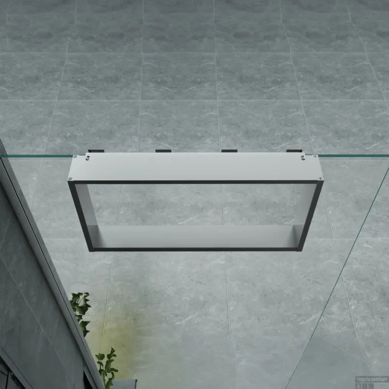 Weekendaanbieding Opbouwnis BWS Colorato Doucherek voor Douchewand 30x60cm Aluminium