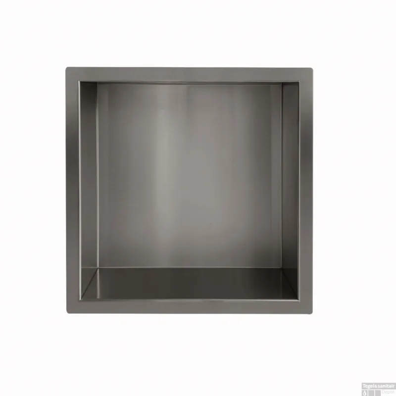 Inbouwnis Wiesbaden Yens 30x30x7 cm Gunmetal Gecertificeerd