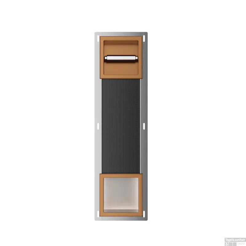 Alleen Vandaag Toiletrolhouder Zonder Klep en Reserverolhouder Inbouw BWS Milan Geborsteld Brons Koper
