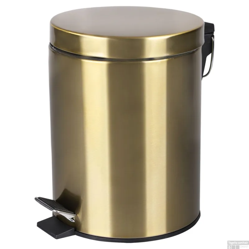 Nieuw Pedaalemmer Differnz Soft Close Deksel 5 Liter Mat Goud