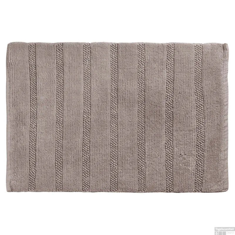 Populair Badmat Differnz Stripes 45x75 cm Katoen Taupe