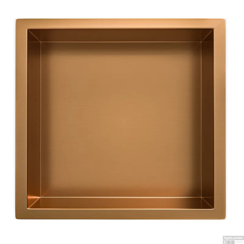 Aanbieding Inbouwnis Wiesbaden Novi 30x30x10cm Geborsteld Brons Koper