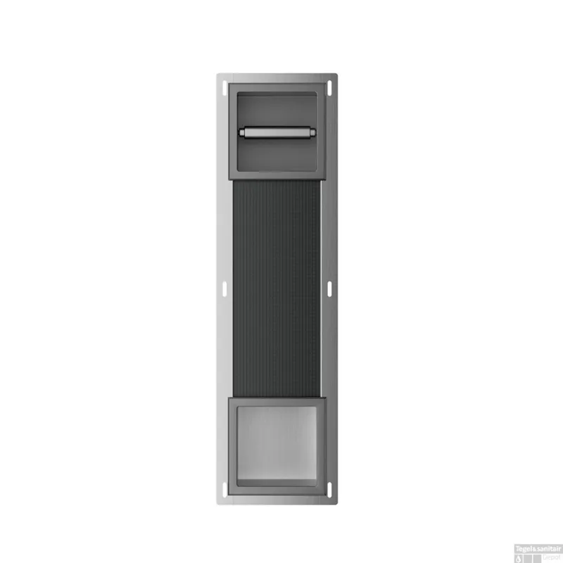 Toiletrolhouder Zonder Klep en Reserverolhouder Inbouw Wiesbaden Rocko Gunmetal Finale Uitverkoop