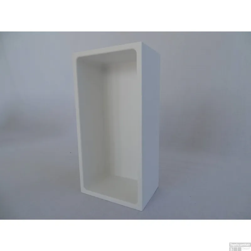 Betrouwbaar Inbouwnis BWS Solid Alcove Gesloten Solid Surface 30x15 Mat Wit