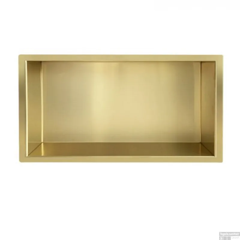 Wiesbaden Inbouwnis Exellence 30x60x7cm Geborsteld Messing Goud Goedkoop
