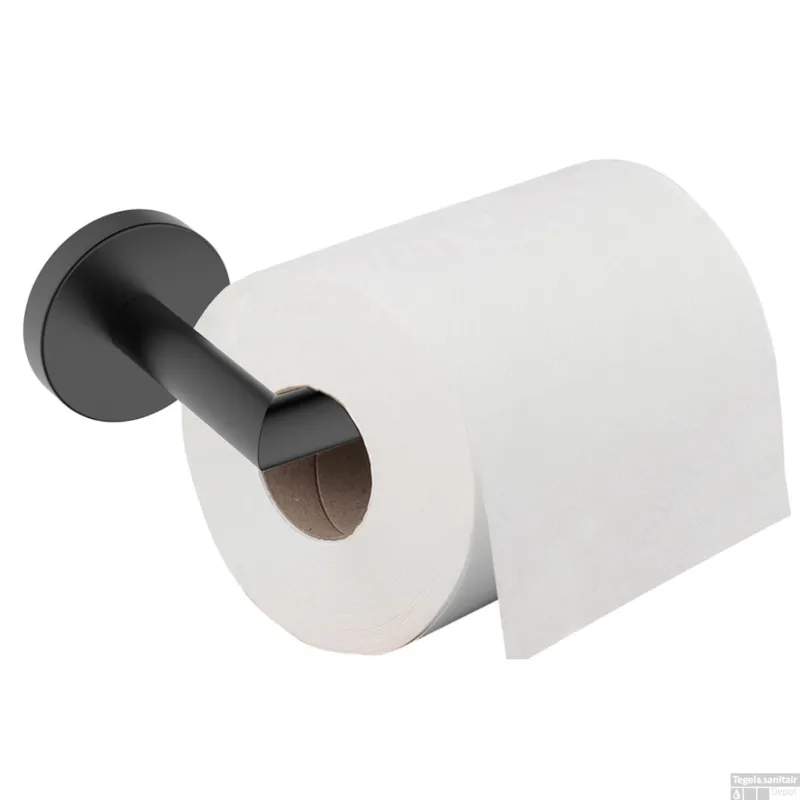Toiletrolhouder BWS Antonia Met Vaste Arm Mat Zwart Uitverkoop