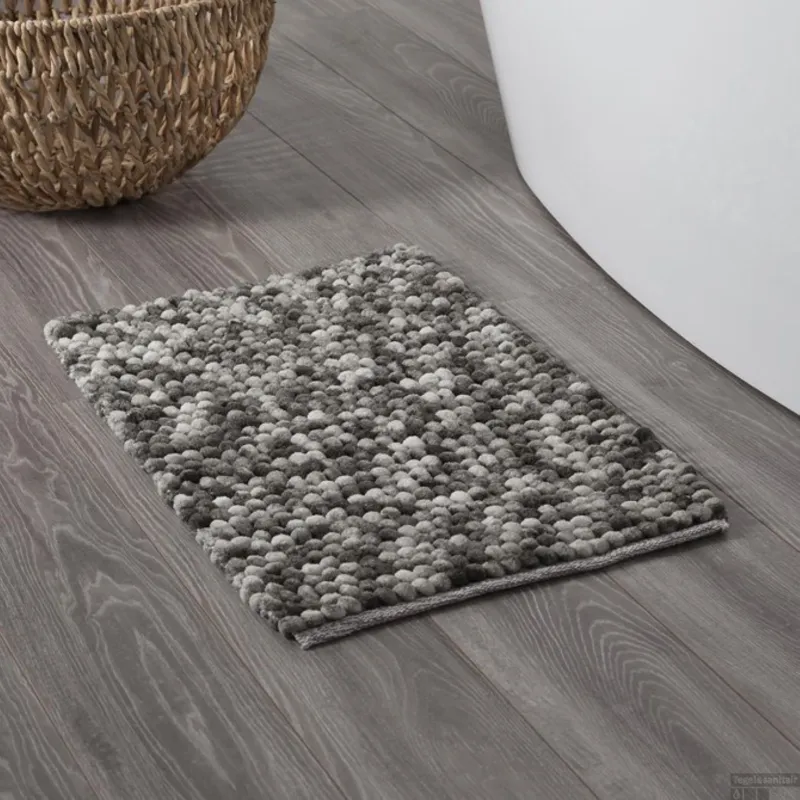 Rechtstreeks Van De Fabrikant Badmat Sealskin Vintage 50x80 cm Polyester Donkergrijs
