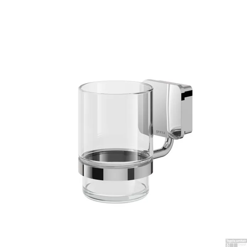 Beste Prijs Glashouder Geesa Topaz Met Drinkglas Chroom