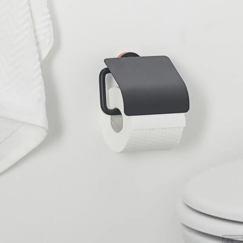 Direct Beschikbaar Toiletrolhouder Tiger Urban Met Klep Mat Zwart