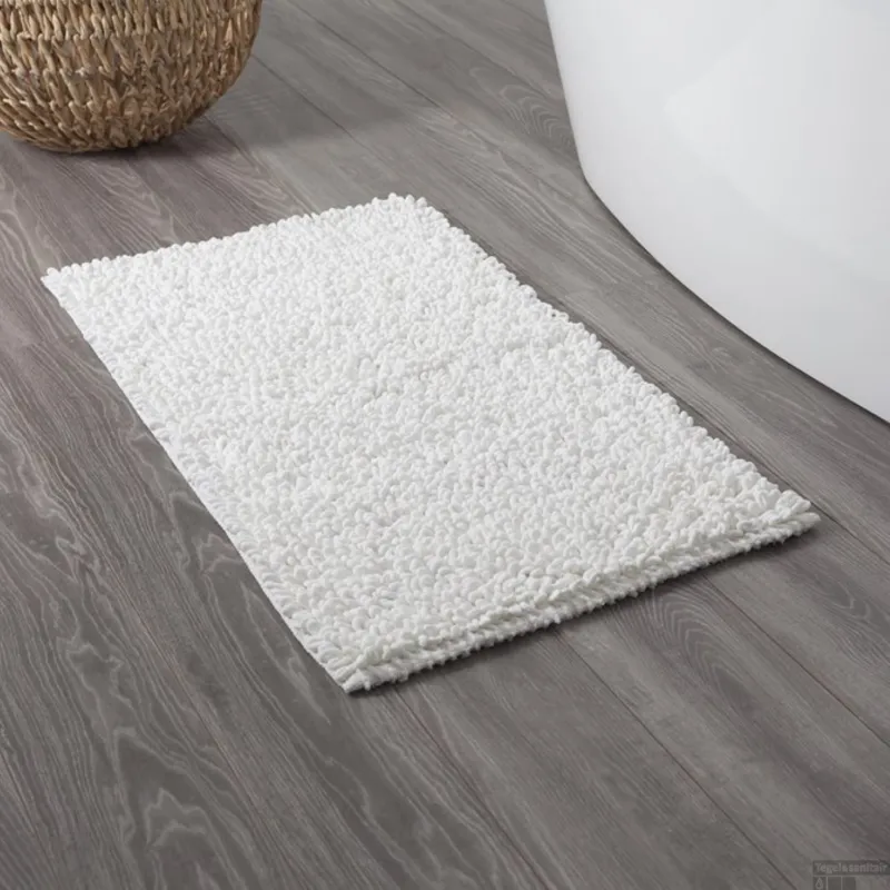Hete Deal Badmat Sealskin Twist 60x120 cm Microfibre Wit