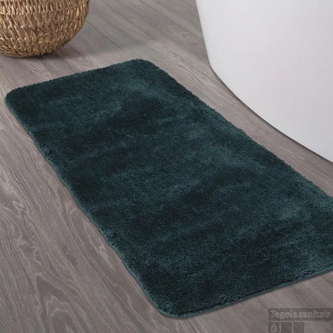 Badmat Sealskin Angora 70x140 cm Polyester Donkergroen Exclusieve Aanbieding