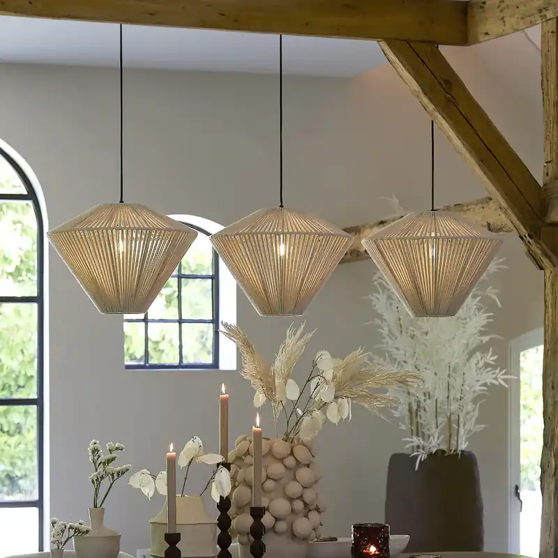 Nu Kopen Light & Living Hanglamp Felida 3-Lichts Crème