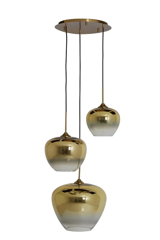 Beperkte Voorraad Light & Living Hanglamp Mayson 3-Lichts Glas Goud 160cm