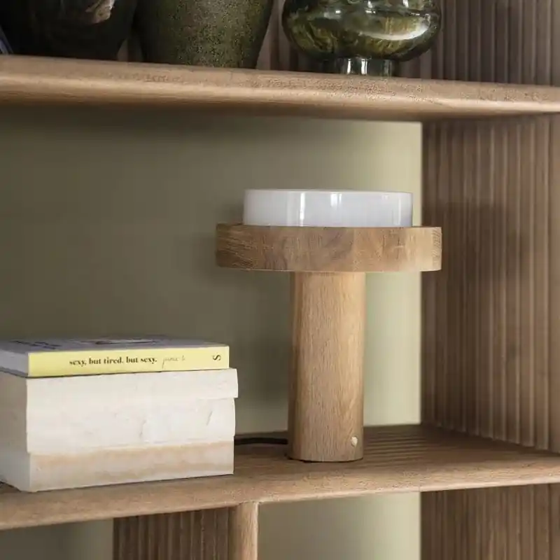 By-Boo Oaka – Houten Tafellamp Naturel Snelle Levering