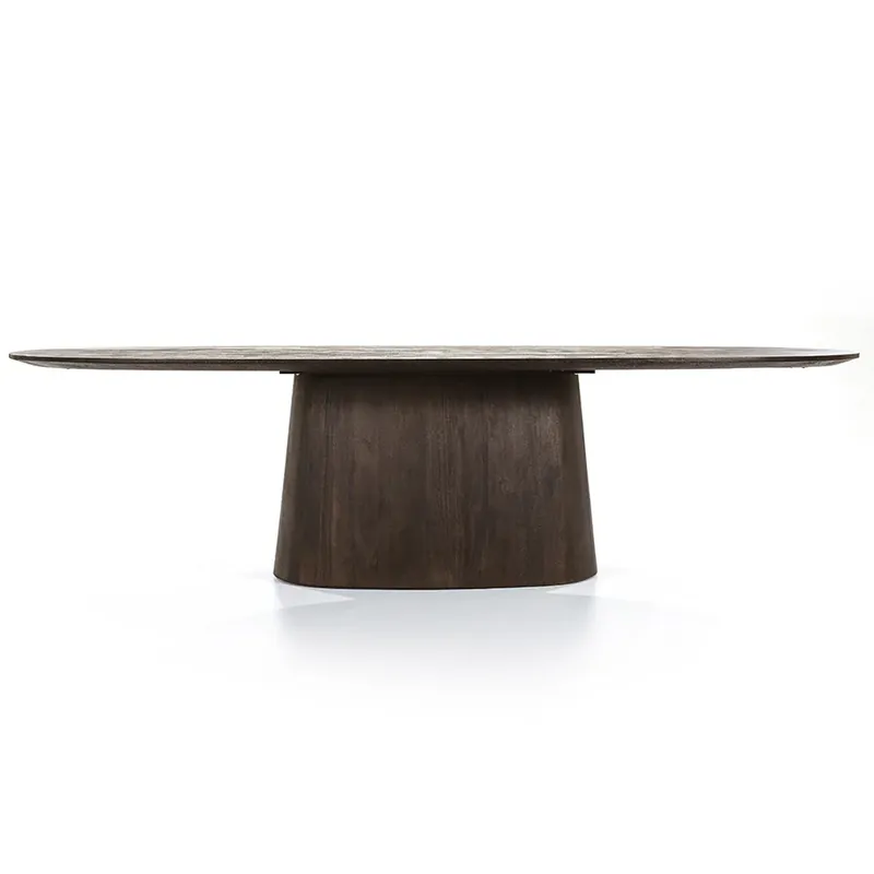 Gratis Retour Ovaal Eettafel Aron – mangohout bruin 300x110cm