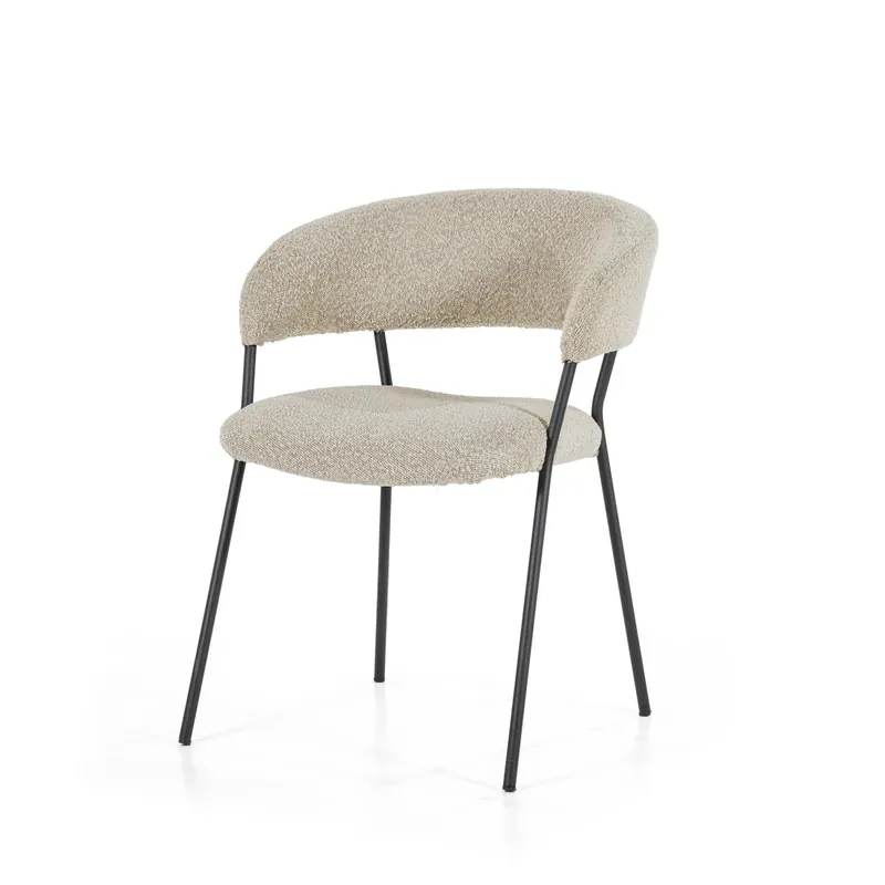 Beperkte Voorraad Stoel Luka – polyester & metaal taupe copenhagen