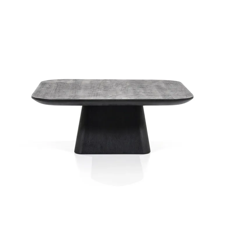 Laatste Kans Salontafel Aron vierkant – mangohout zwart 80x80cm