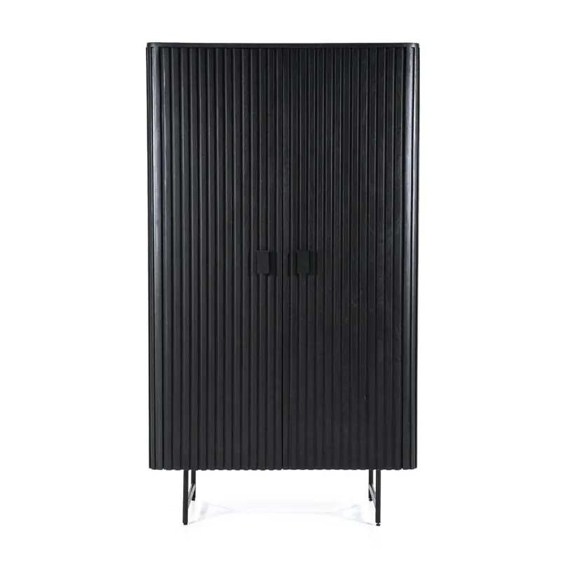 Dagaanbieding Kabinet Remi – mangohout & metaal zwart 2 deuren