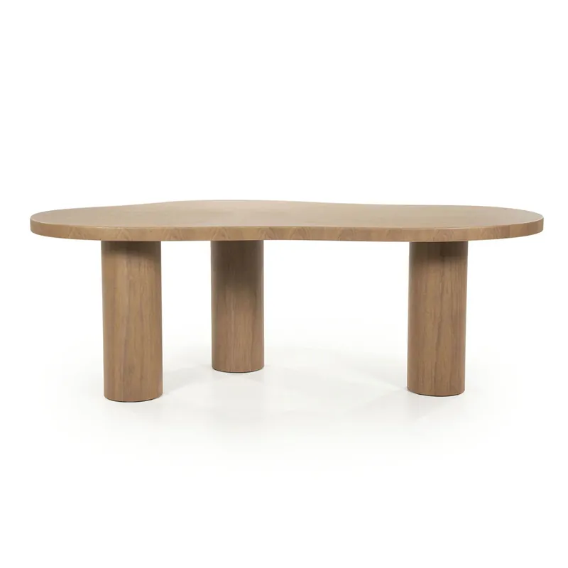 Express Levering Eettafel Bobbie – walnoot fineer lichtbruin