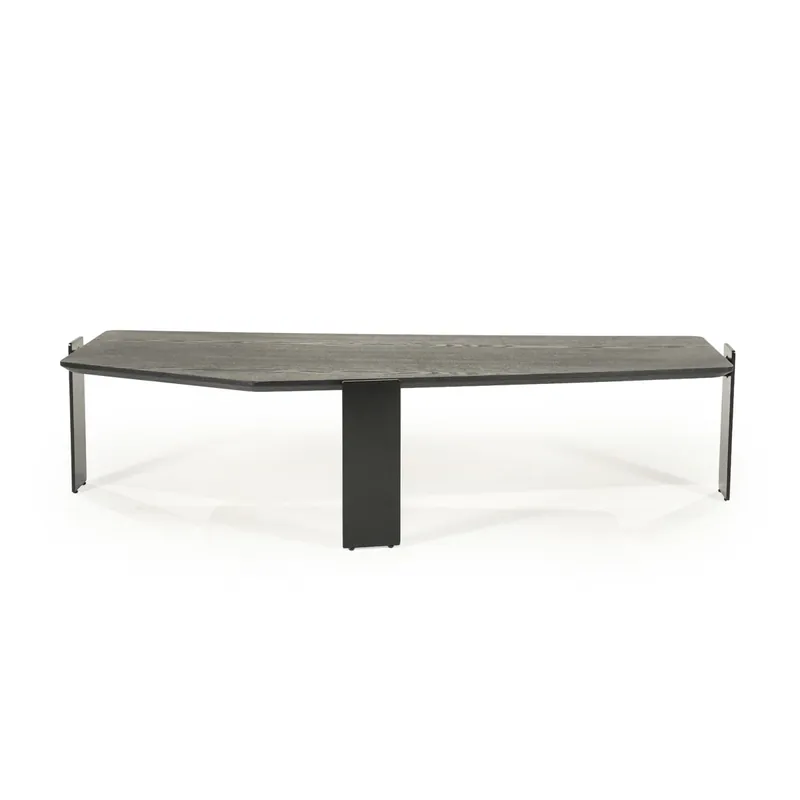 Premium Salontafel Robert – essenhout & ijzer zwart
