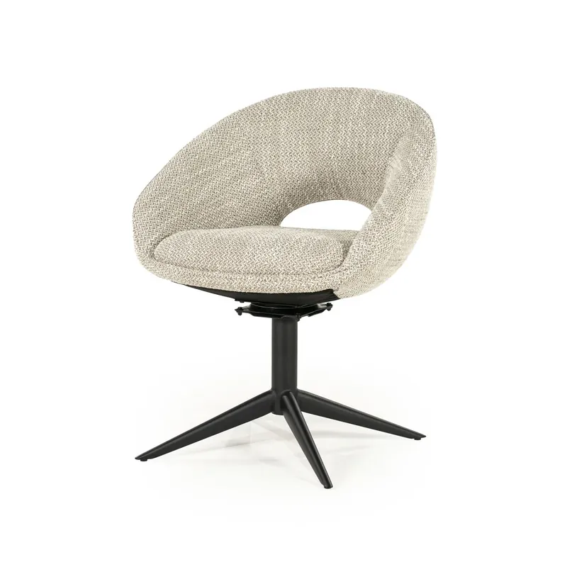 Stoel Nol – stof & metaal taupe tova Veilige Betaling