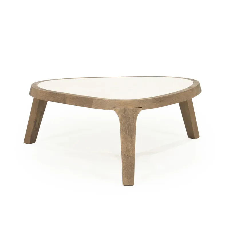 Express Levering Salontafel Fred – mangohout & marmer bruin large
