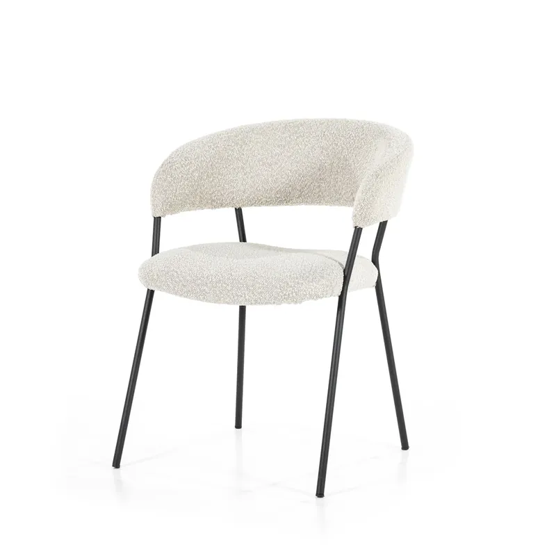 Stoel Luka – polyester & metaal beige copenhagen Shop Nu