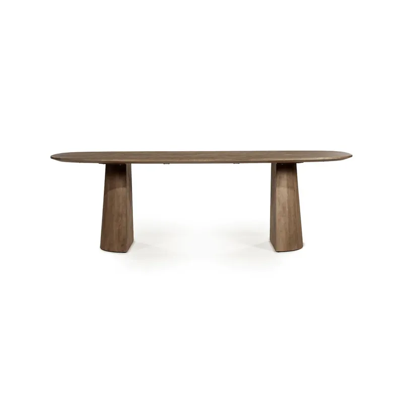 Hete Deal Eettafel Lune – mangohout lichtbruin 240×105cm
