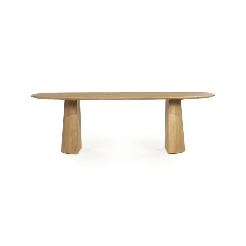Eettafel Lune – mangohout naturel 240×105cm Nieuw