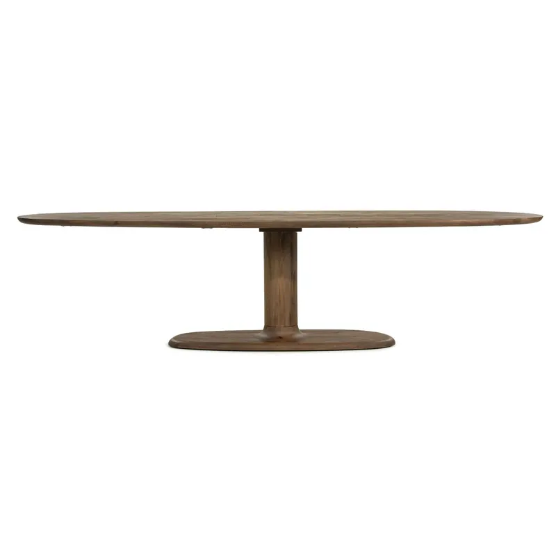 Snelle Levering Ovaal eettafel Coco – mangohout lichtbruin 300×110cm