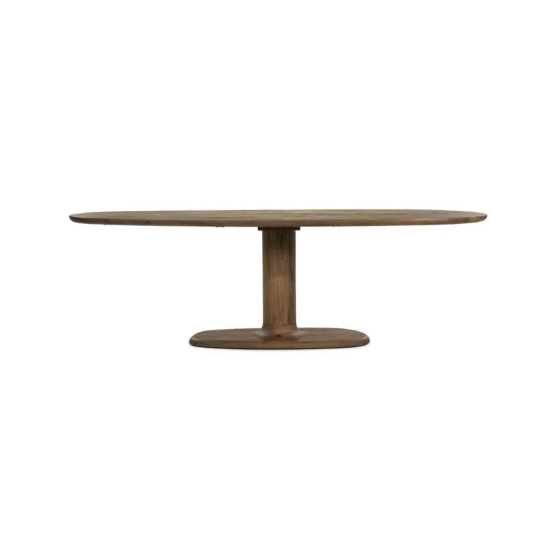 Exclusieve Aanbieding Ovaal eettafel Coco – mangohout lichtbruin 240×110cm