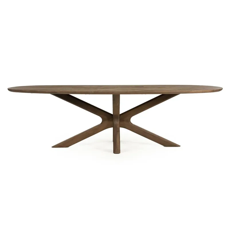 Seizoensaanbieding Eettafel Tycho – mangohout lichtbruin 260×110cm