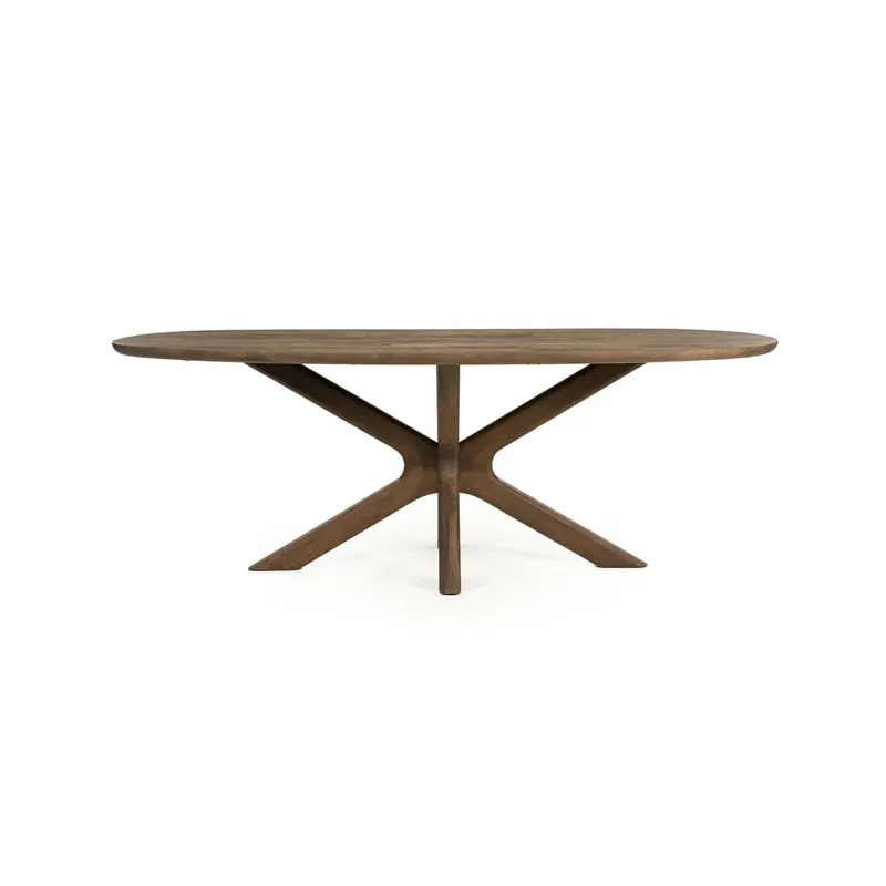 Eettafel Tycho – mangohout lichtbruin 210×110cm Gratis Retour