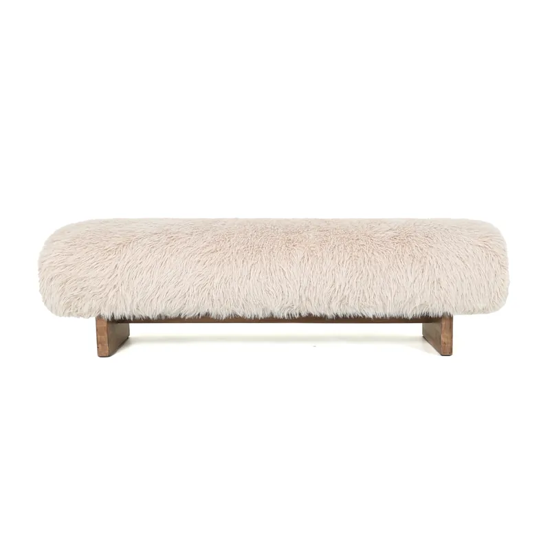 Bestseller Zitbank Hari beige stof hout