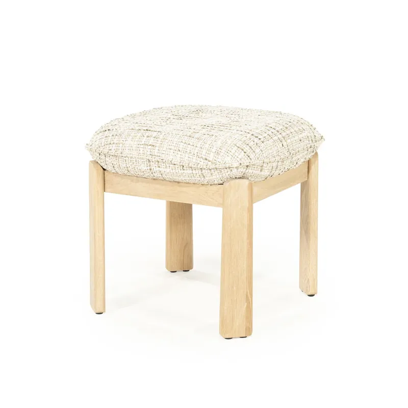Beperkte Voorraad Kruk Lottie – stof & hout beige nori