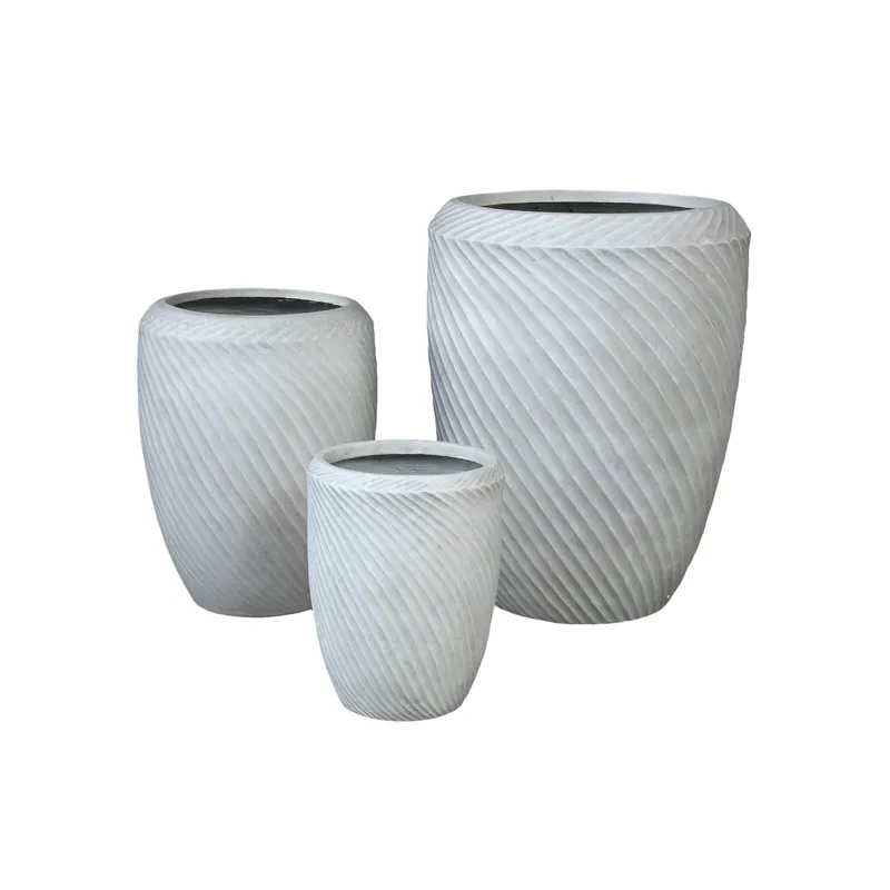 Laatste Kans Beton Bloempot – Luxe Design Pot met Wave Structuur