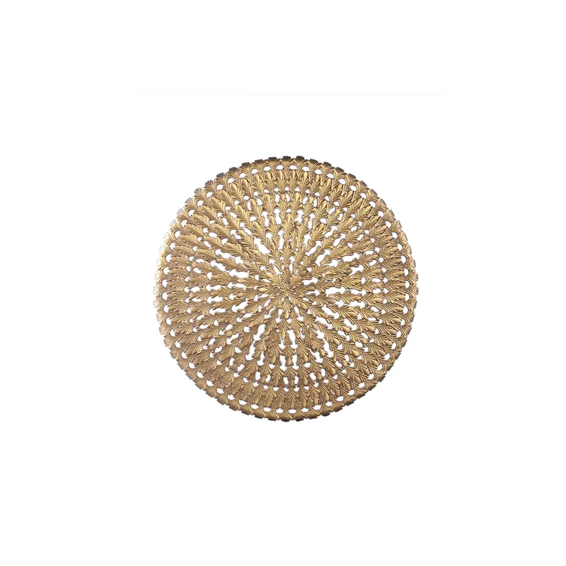 Direct Beschikbaar Xavery Bronze Round Iron Wall Panel Carved Look S