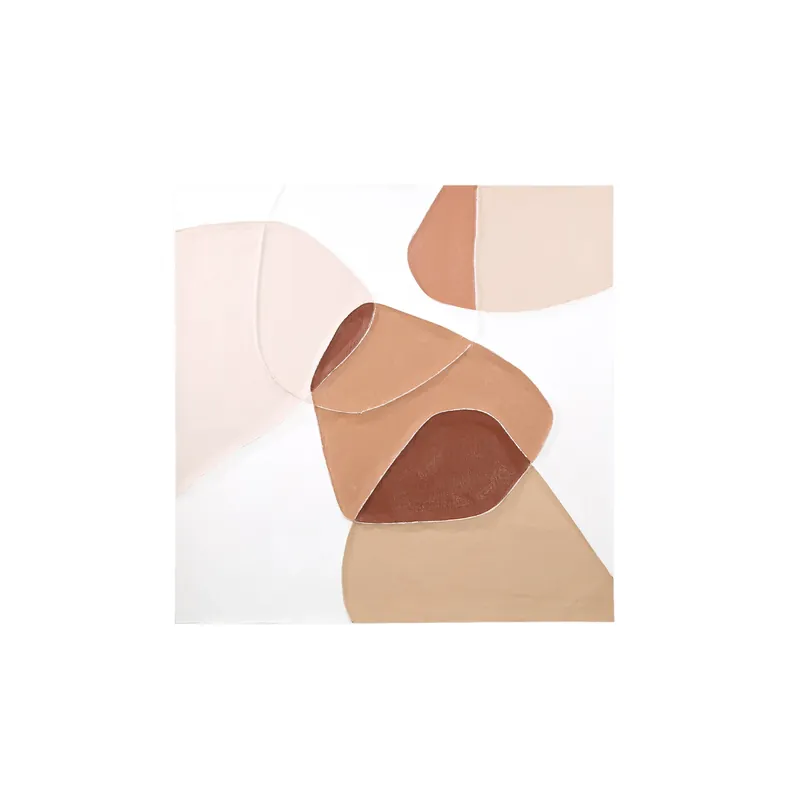 Olympia Brown Canvas Wall Panell Organic Aanbieding
