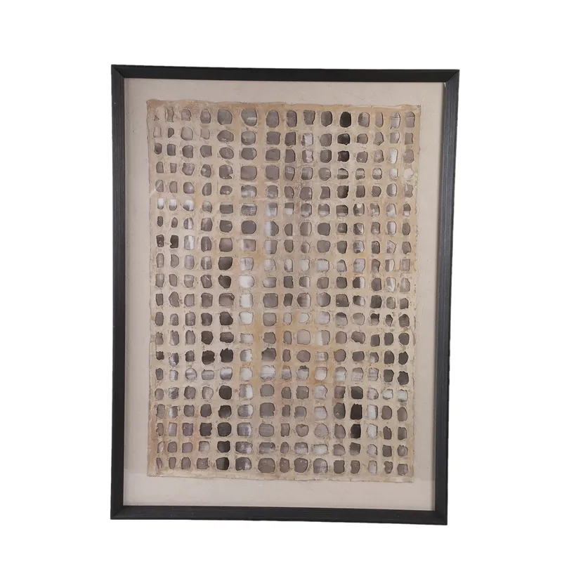 Carmell Cream Framed Wall Panel PS Board Rectangle Flitsaanbieding